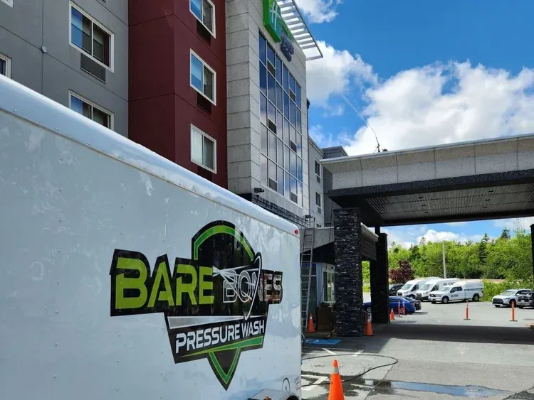 Bare Bones service trailer at a commercial property